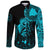 Viking Long Sleeve Button Shirt Sleipnir Odin Cyan RLT12 - Wonder Print Shop