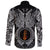 Viking Long Sleeve Button Shirt Fehu Rune, Raven Tattoo RLT12 - Wonder Print Shop