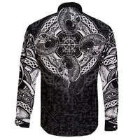 Viking Long Sleeve Button Shirt Dragon Celtic RLT12 - Wonder Print Shop