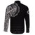 Viking Long Sleeve Button Shirt Norse Raven Tattoo RLT12 - Wonder Print Shop