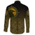 Viking Long Sleeve Button Shirt, Ethnic Odin Raven Gold RLT12 - Wonder Print Shop