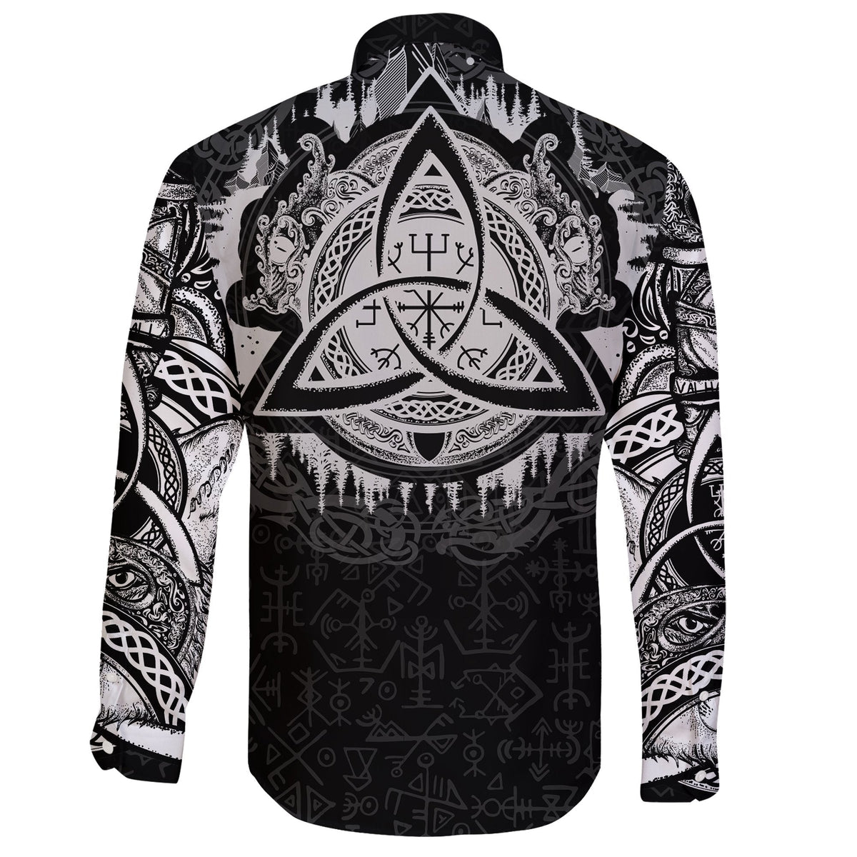 Viking Long Sleeve Button Shirt Dragon Celtic RLT12 - Wonder Print Shop