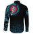 Viking Long Sleeve Button Shirt Raven Celtic Cyan Tattoo RLT12 - Wonder Print Shop