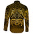 Viking Long Sleeve Button Shirt Othala and Raven Golden RLT12 - Wonder Print Shop