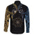 Viking Long Sleeve Button Shirt Hati and Skoll Tattoo RLT12 - Wonder Print Shop