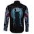 Viking Long Sleeve Button Shirt, Fenrir Viking Wolf and Moon RLT12 - Wonder Print Shop