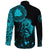 Viking Long Sleeve Button Shirt Sleipnir Odin Cyan RLT12 - Wonder Print Shop