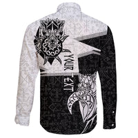 (Custom) Viking Long Sleeve Button Shirt - Skoll And Hati New Style RLT12 - Wonder Print Shop