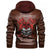 Viking Head On Black Leather Jacket RLT12 - Wonder Print Shop