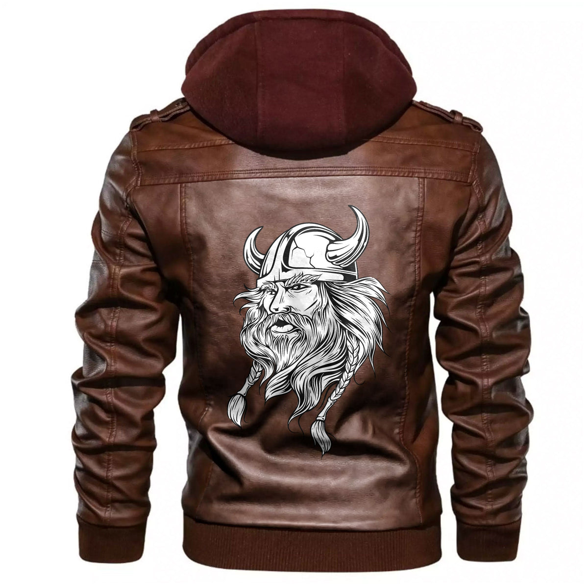 Viking Head Viking Leather Jacket RLT12 - Wonder Print Shop