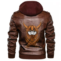 Viking Head and Sword Leather Jacket RLT12 - Wonder Print Shop