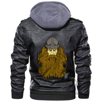 Viking Head Beard Leather Jacket RLT12 - Wonder Print Shop