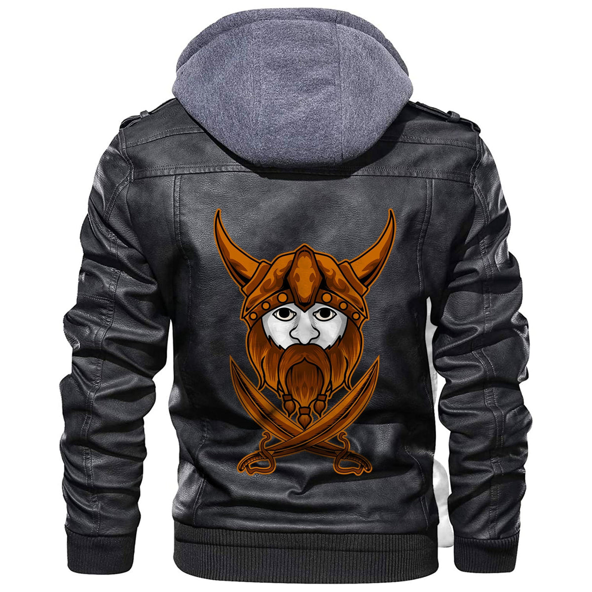 Viking Head and Sword Leather Jacket RLT12 - Wonder Print Shop