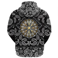 Viking Hoodie Helm Of Awe Icelandic Magical Stave with Bandana Paisley Style RLT12 - Wonder Print Shop