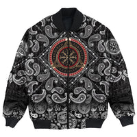Viking Bomber Jacket Helm of Awe New with Bandana Paisley Style RLT12 - Wonder Print Shop