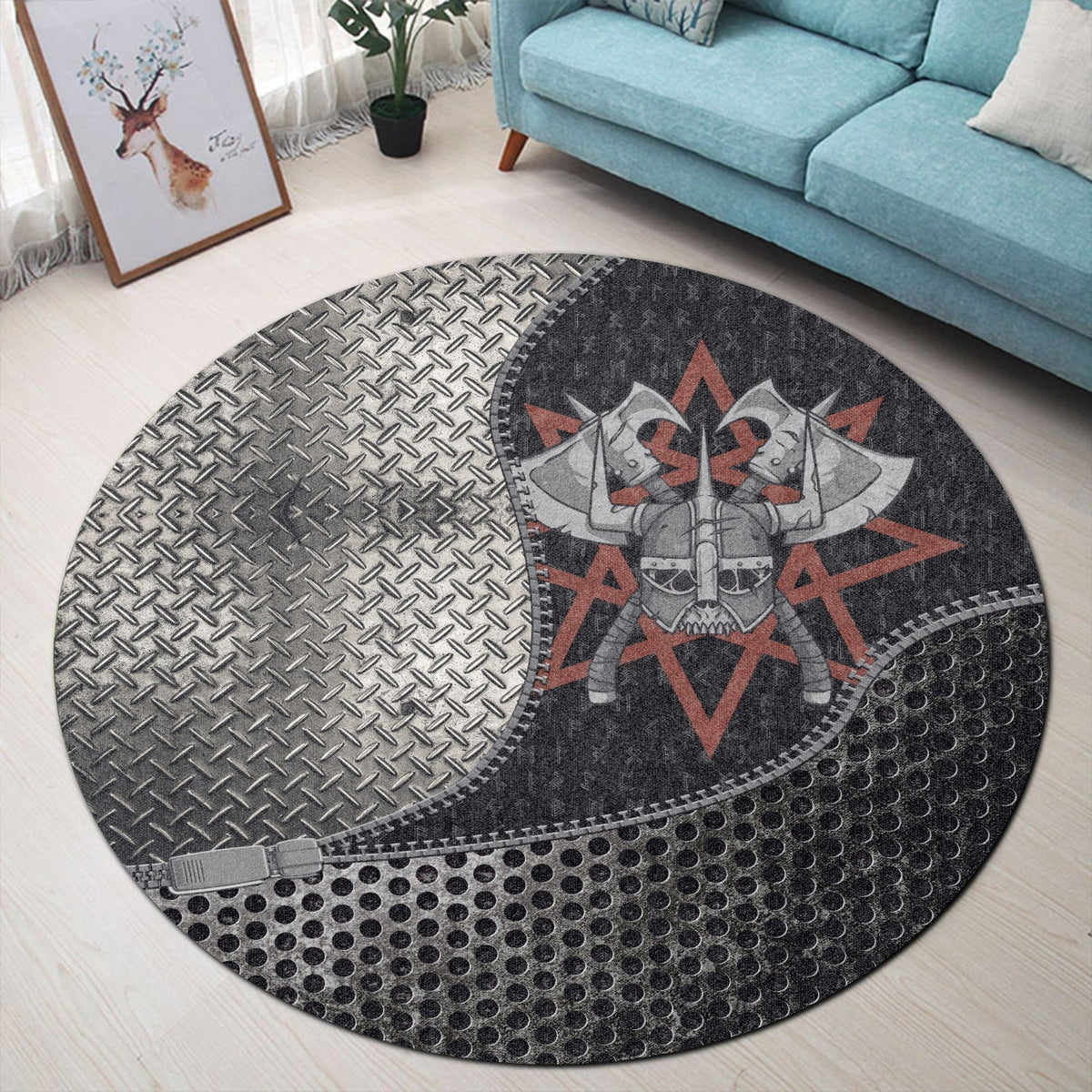 viking-carpet-helmet-background-star-round-carpet