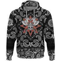 Viking Hoodie Helmet Background Star with Bandana Paisley Style RLT12 - Wonder Print Shop