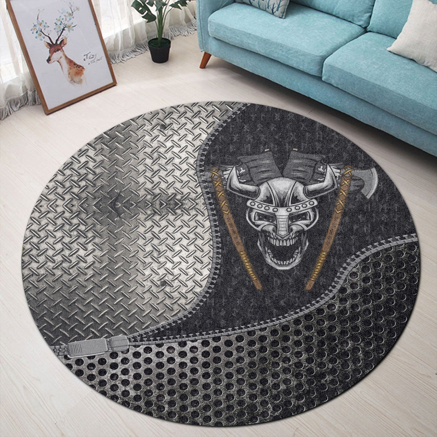 viking-carpet-helmet-head-round-carpet