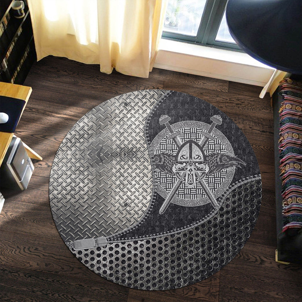 viking-carpet-helmet-raven-crossed-axes-round-carpet