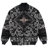 Viking Bomber Jacket Heraldic Lions With Sword Compass Ancient with Bandana Paisley Style RLT12 - Wonder Print Shop