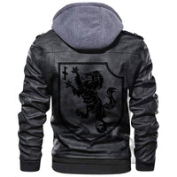 Viking Heraldic Shield With A Werewolf and Rune Wolfsangel Leather Jacket RLT12 - Wonder Print Shop