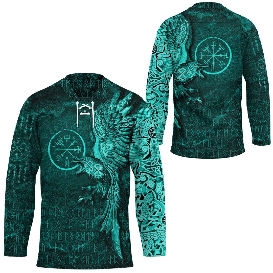 viking-clothing-vegvisir-with-raven-viking-compass-hockey-jersey-cyan-version