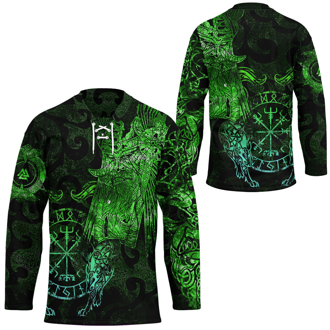 viking-clothing-viking-odin-tattoo-green-version-hockey-jersey