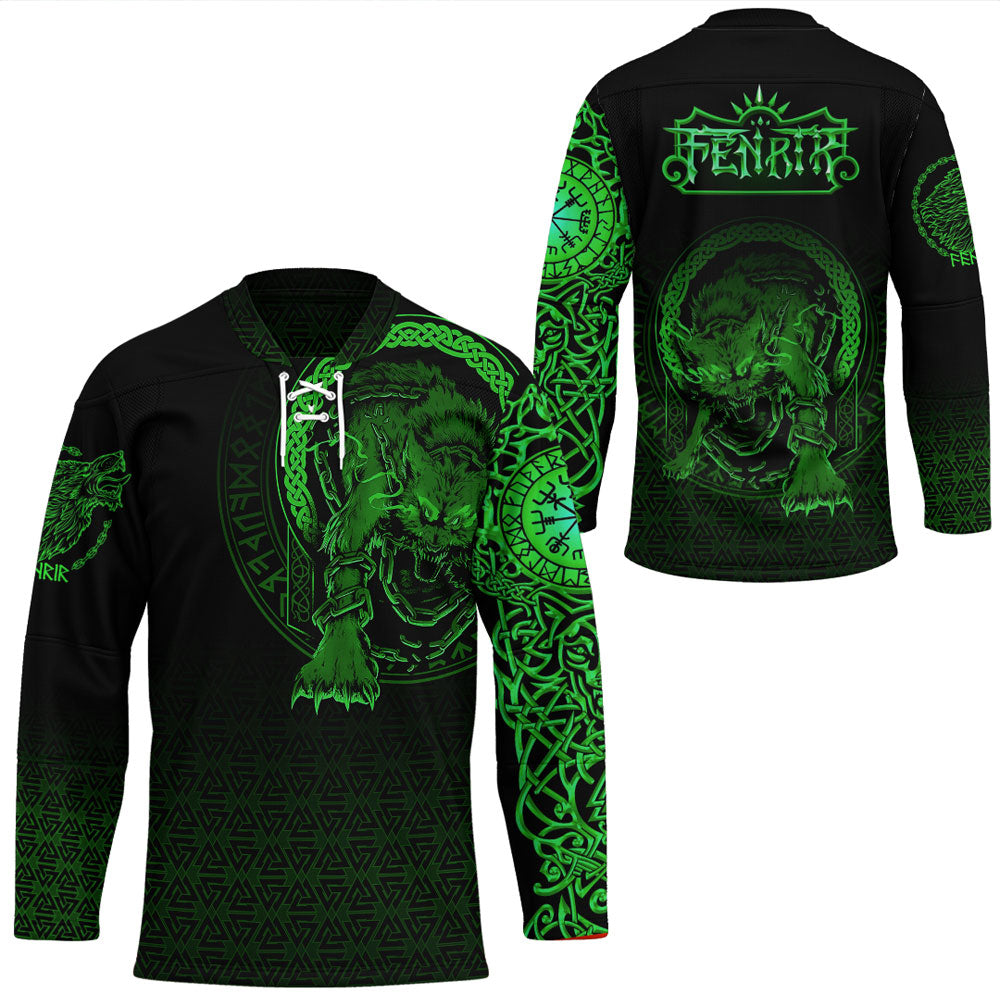 viking-viking-fenrir-norse-3d-green-hockey-jersey