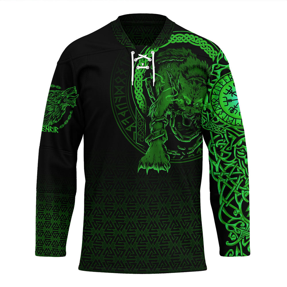viking-viking-fenrir-norse-3d-green-hockey-jersey