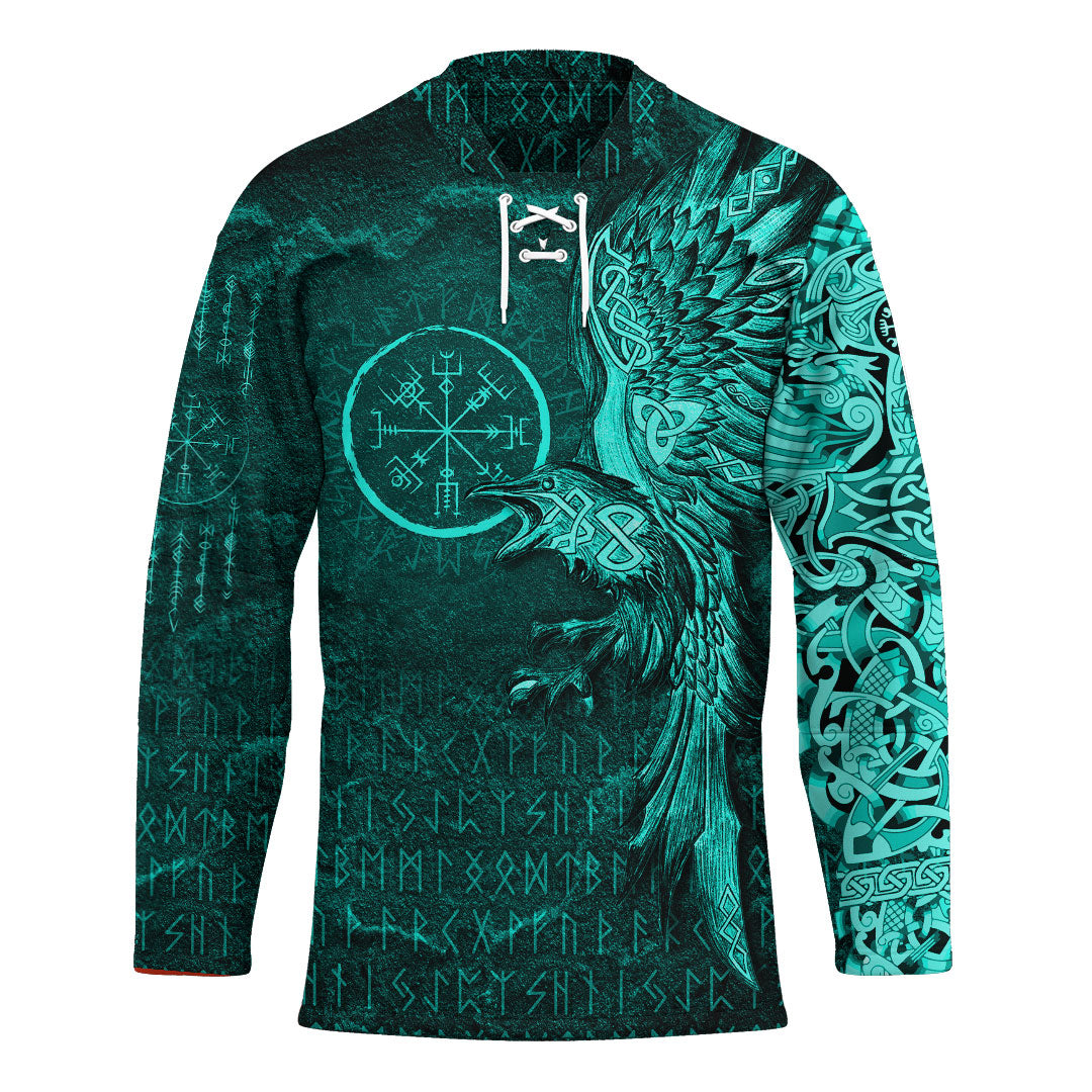 viking-clothing-vegvisir-with-raven-viking-compass-hockey-jersey-cyan-version