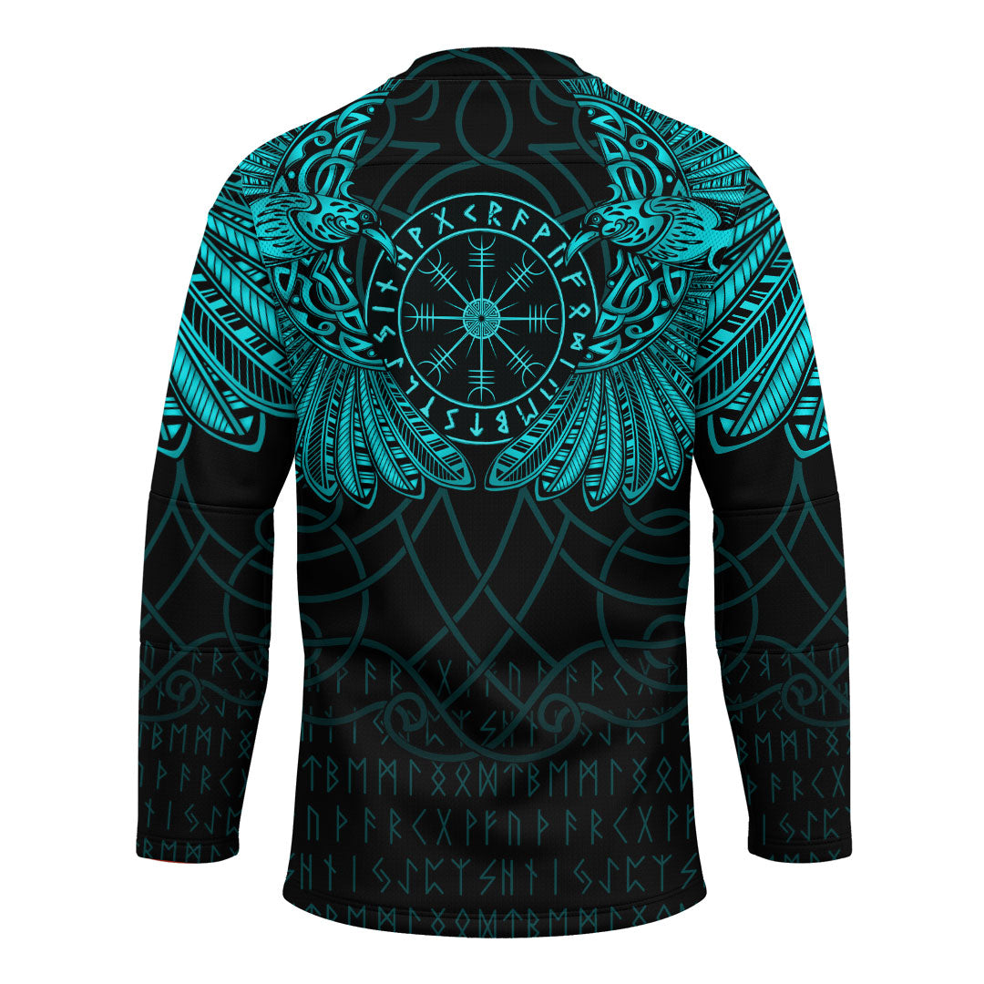 viking-clothing-viking-odins-celtic-two-ravens-cyan-version-hockey-jersey