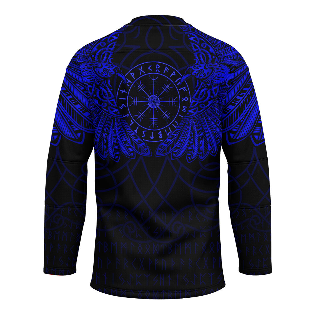 viking-clothing-viking-odins-celtic-two-ravens-blue-version-hockey-jersey