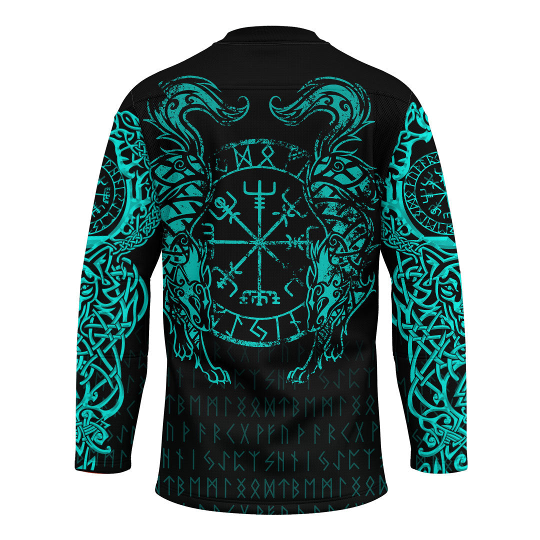 viking-clothing-viking-compass-vegvisir-tattoo-cyan-version-hockey-jersey