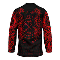 viking-clothing-viking-compass-vegvisir-tattoo-red-version-hockey-jersey