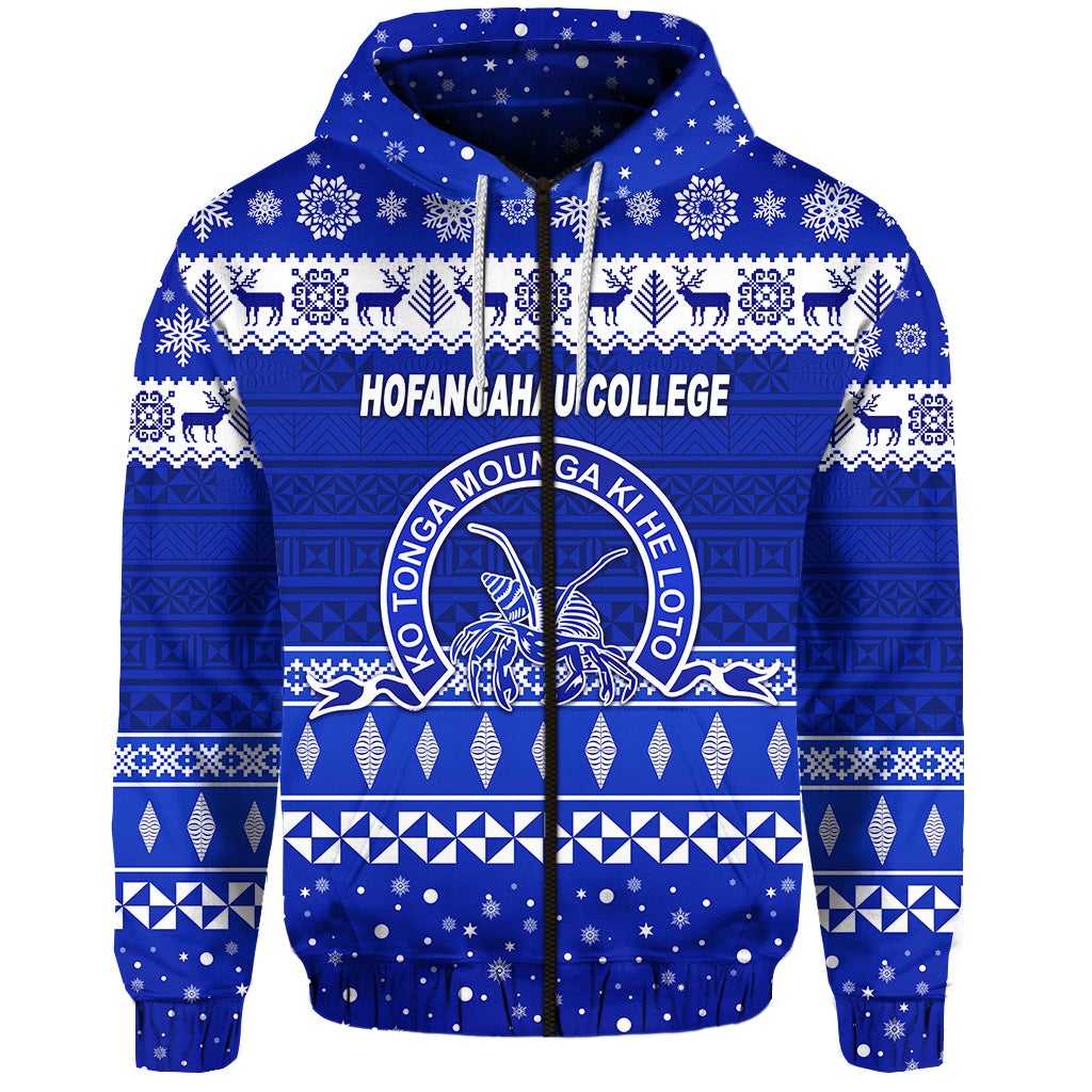 custom-personalised-hofangahau-college-christmas-zip-hoodie-simple-style