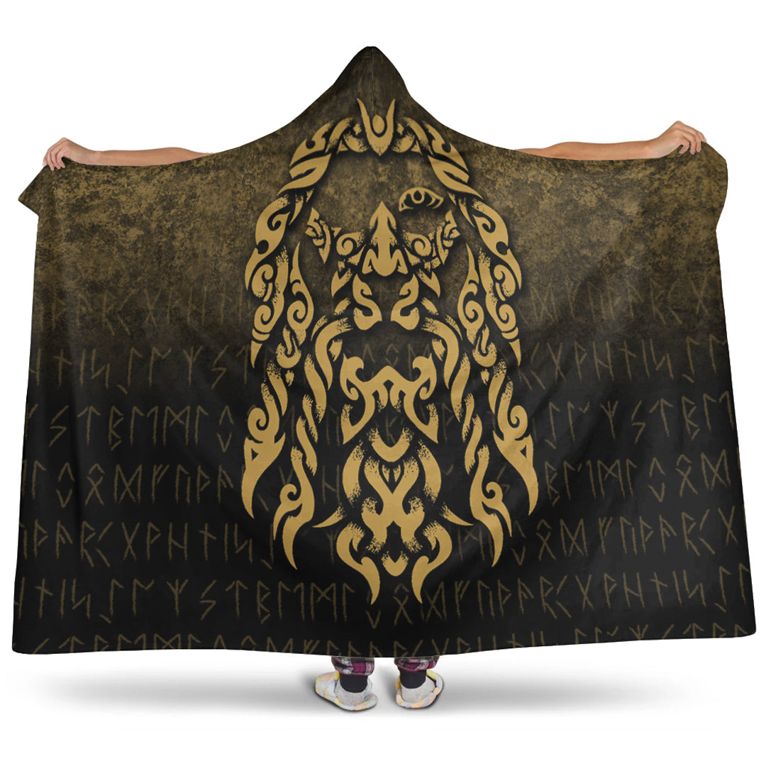viking-hooded-blanket-viking-god-odin-allfather-in-asgard-raven-god-gold-version-hooded-blanket