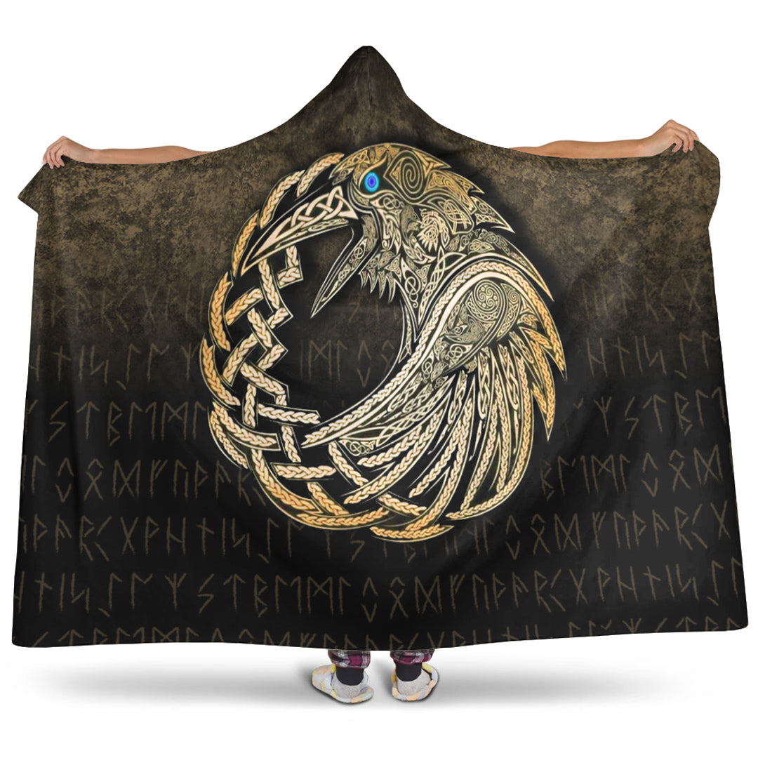 viking-hooded-blanket-vikings-raven-gold-version-hooded-blanket