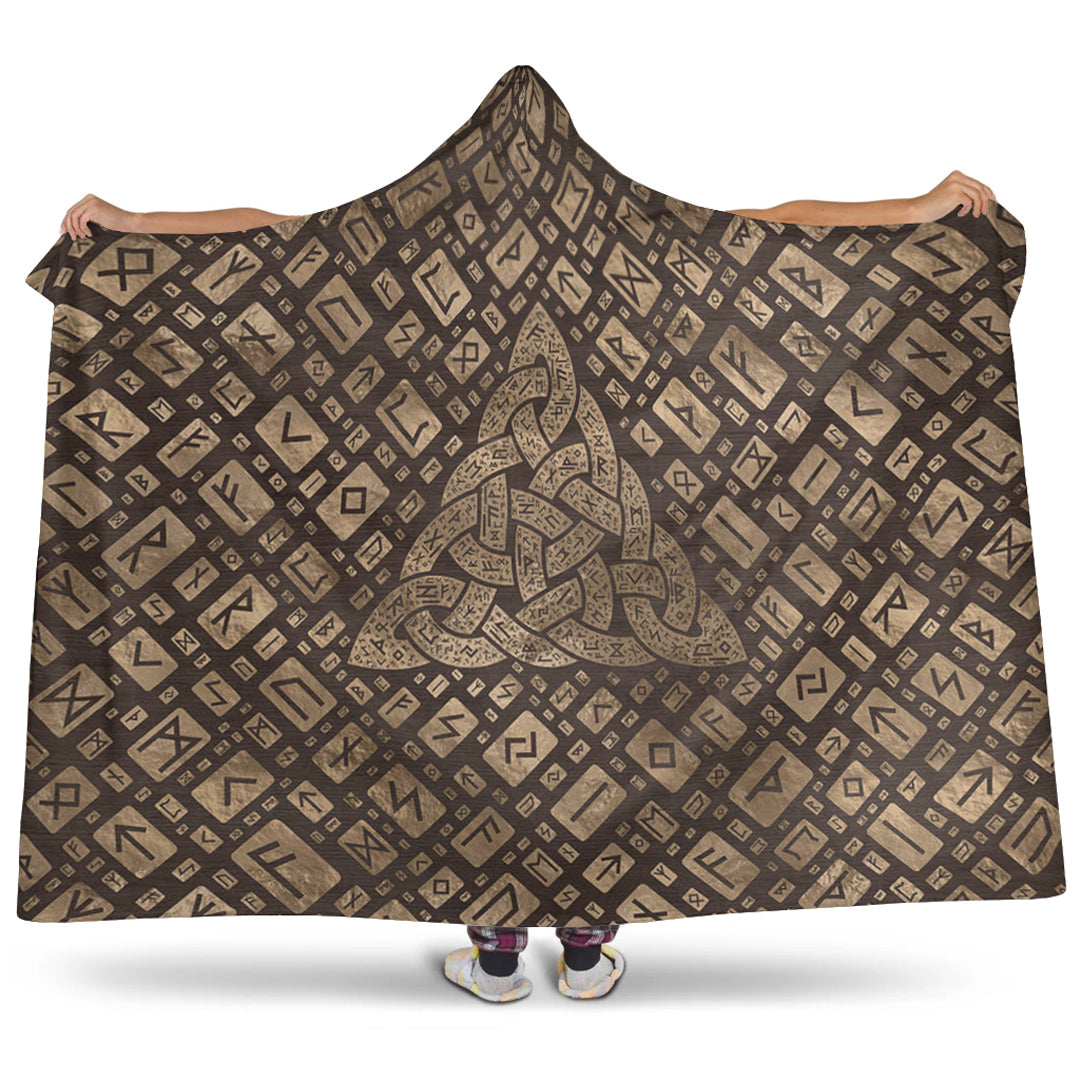 viking-hooded-blanket-triquetra-and-runic-alphabet-wood-and-gold-hooded-blanket