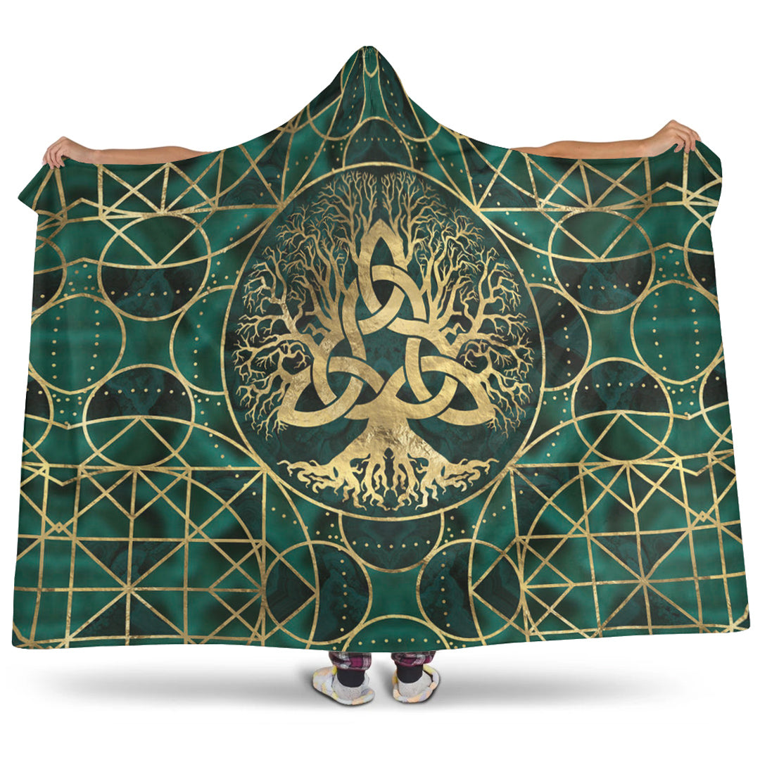viking-hooded-blanket-tree-of-life-with-triquetra-malachite-and-gold-hooded-blanket