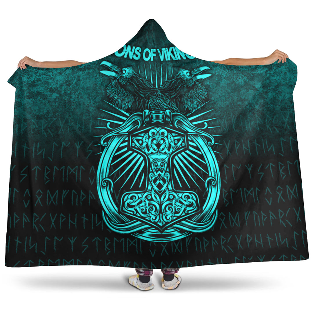viking-hooded-blanket-vikings-ravens-mjolnir-cyan-version-hooded-blanket