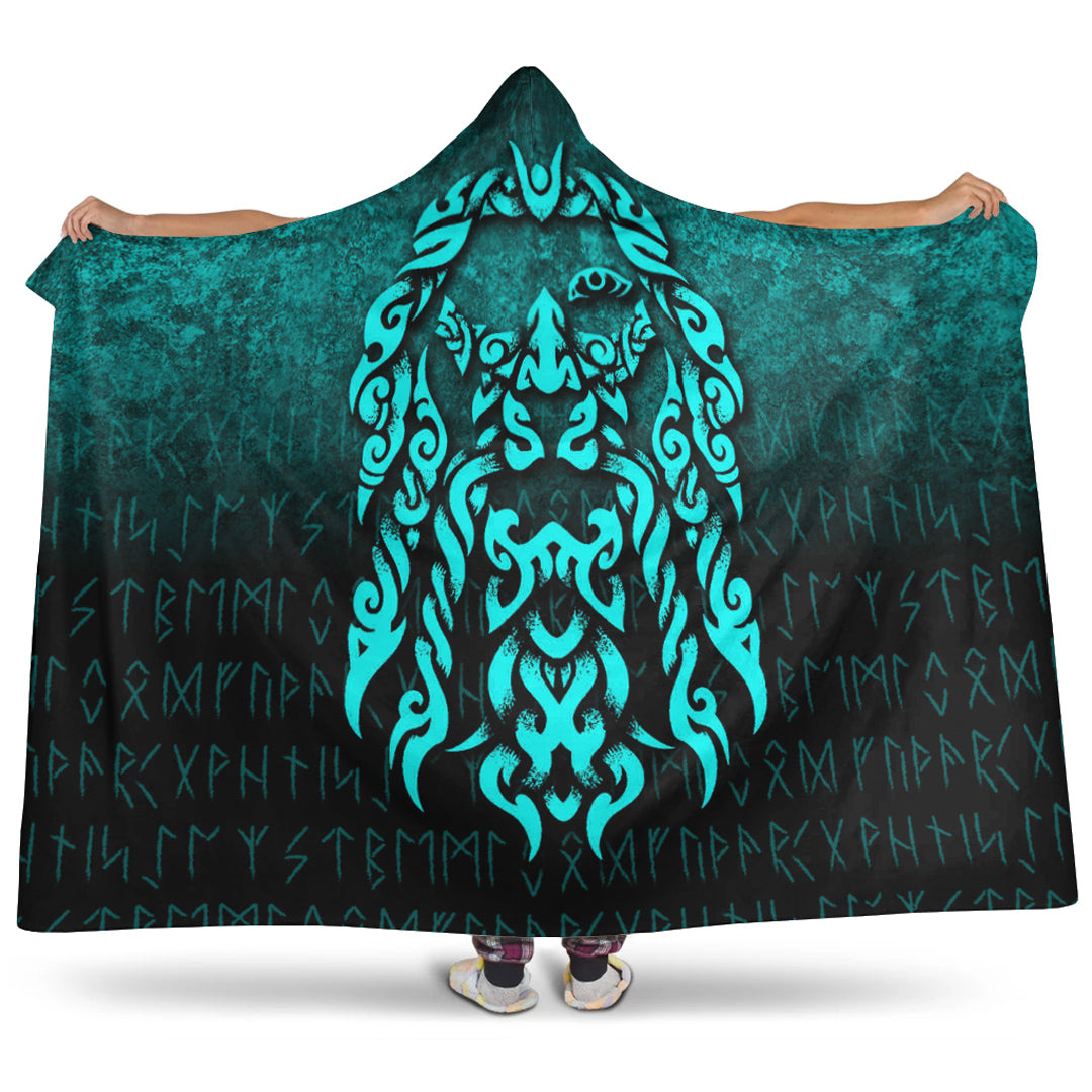 viking-hooded-blanket-viking-god-odin-allfather-in-asgard-raven-god-cyan-version-hooded-blanket