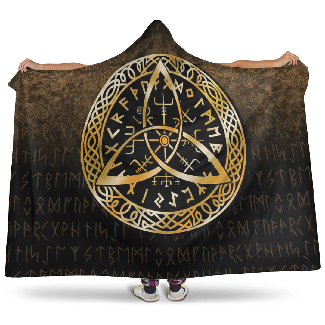 viking-hooded-blanket-vegvisir-nordic-viking-rune-gold-version-hooded-blanket