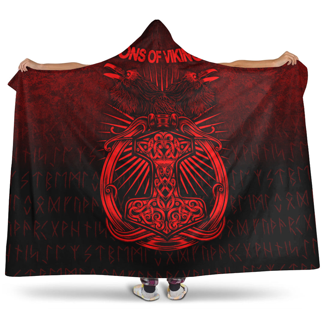 viking-hooded-blanket-vikings-ravens-mjolnir-red-version-hooded-blanket