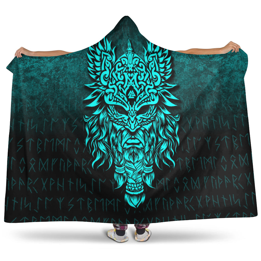 viking-hooded-blanket-odin-the-allfather-asgard-god-and-chief-of-aesir-cyan-version-hooded-blanket