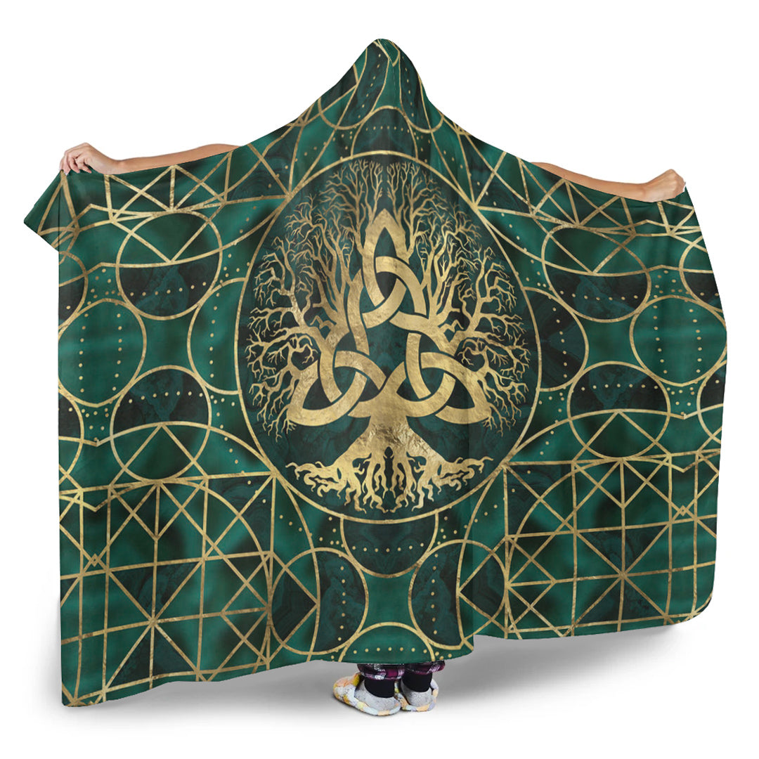 viking-hooded-blanket-tree-of-life-with-triquetra-malachite-and-gold-hooded-blanket
