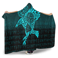 viking-hooded-blanket-raven-vegvisir-tattoo-cyan-version-hooded-blanket