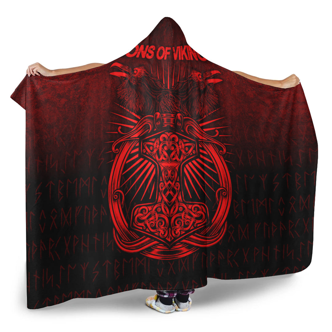 viking-hooded-blanket-vikings-ravens-mjolnir-red-version-hooded-blanket