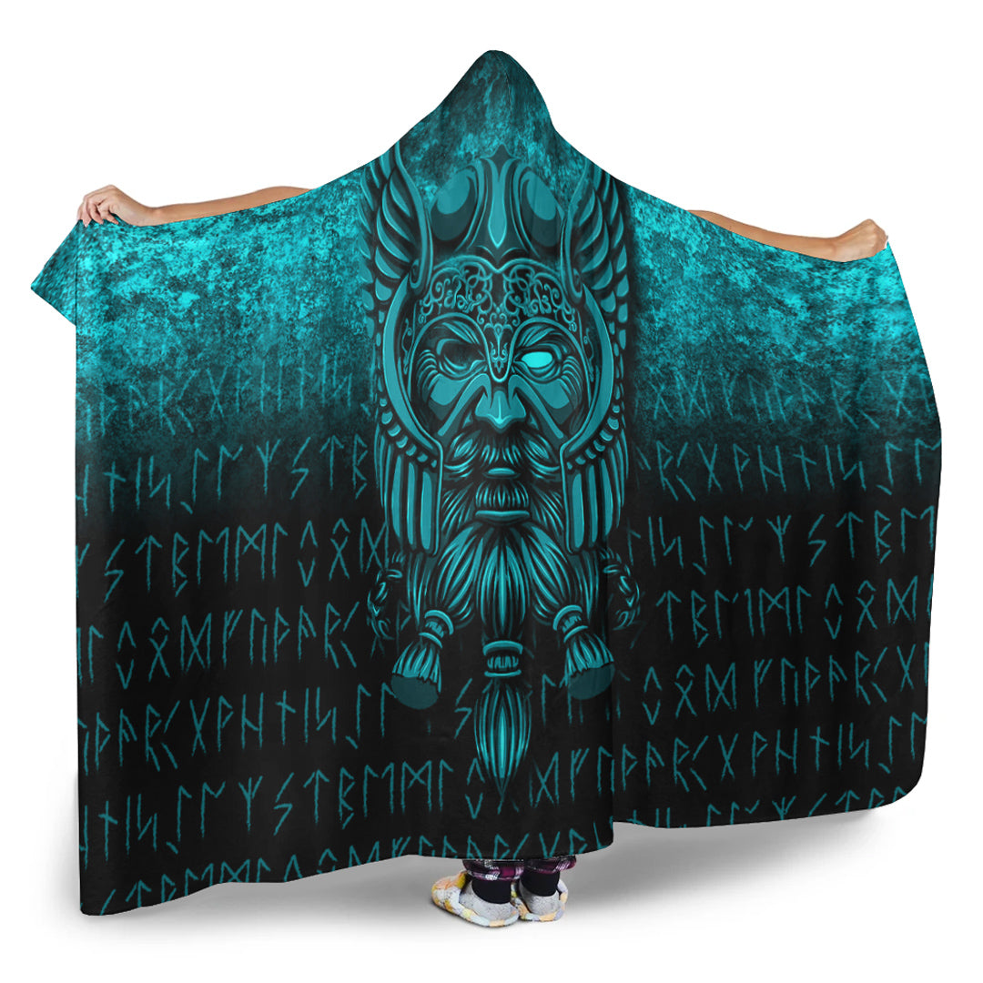viking-hooded-blanket-viking-odin-allfather-in-asgard-cyan-version-hooded-blanket