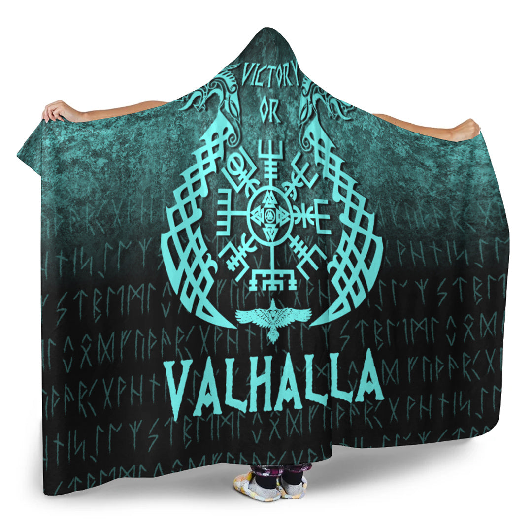 wonder-print-shop-hooded-blanket-victory-or-valhalla-cyan-version-hooded-blanket