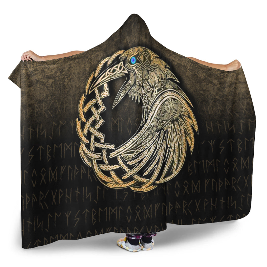 viking-hooded-blanket-vikings-raven-gold-version-hooded-blanket
